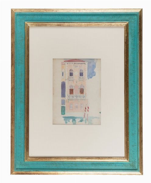 Umberto Brunelleschi : Palazzo veneziano.  - Asta Arte Antica, Moderna e Contemporanea [parte II] - Associazione Nazionale - Case d'Asta italiane