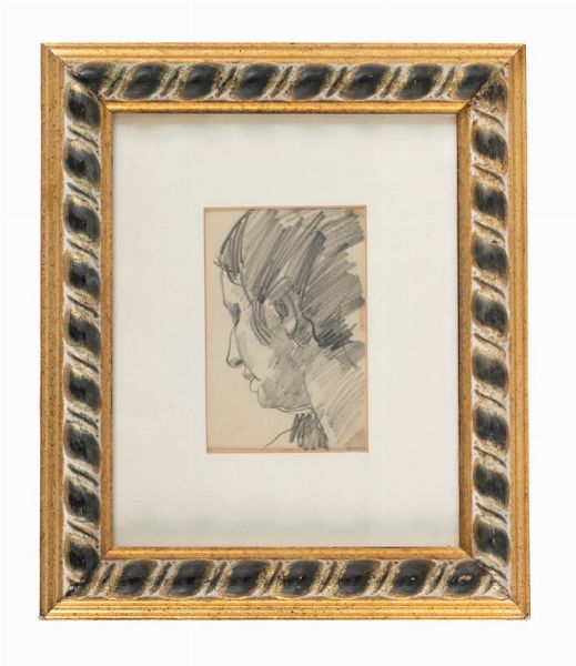 Ugo Celada da Virgilio : Profilo della moglie.  - Asta Arte Antica, Moderna e Contemporanea [parte II] - Associazione Nazionale - Case d'Asta italiane