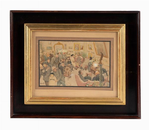 ATTILIO FORMILLI : Un gioved in casa del pittore Corcos.  - Asta Arte Antica, Moderna e Contemporanea [parte II] - Associazione Nazionale - Case d'Asta italiane