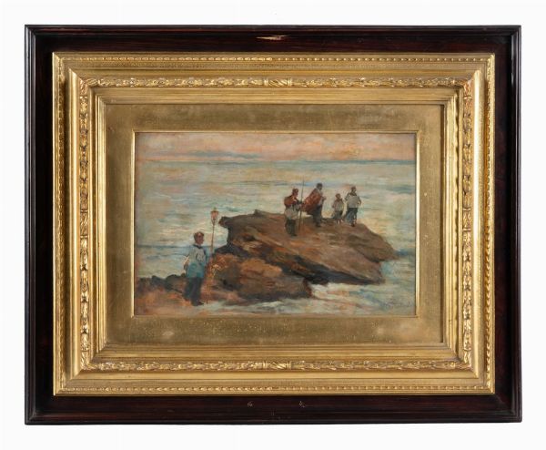 Alphons Hollaender : Cerimonia religiosa sul mare.  - Asta Arte Antica, Moderna e Contemporanea [parte II] - Associazione Nazionale - Case d'Asta italiane