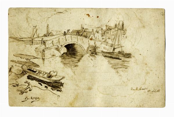 Achille Lega : Cartolina.  - Asta Arte Antica, Moderna e Contemporanea [parte II] - Associazione Nazionale - Case d'Asta italiane