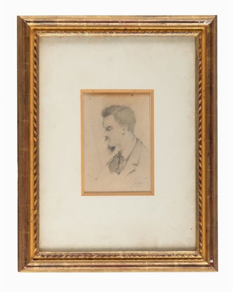 Silvestro Lega : Ritratto d'uomo.  - Asta Arte Antica, Moderna e Contemporanea [parte II] - Associazione Nazionale - Case d'Asta italiane