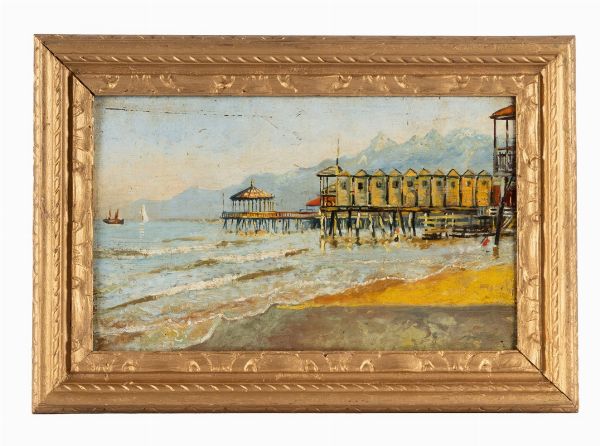 LUIGI LEVI (DETTO ULVI LIEGI) : Marina.  - Asta Arte Antica, Moderna e Contemporanea [parte II] - Associazione Nazionale - Case d'Asta italiane