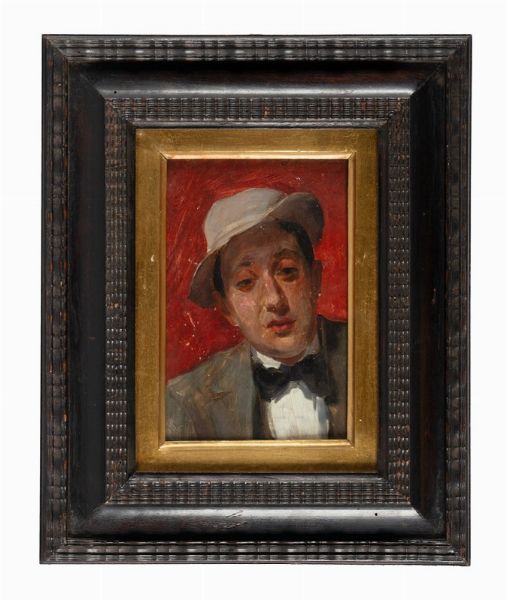 FILIPPO MARFORI SAVINI : La fine del mese (Autoritratto).  - Asta Arte Antica, Moderna e Contemporanea [parte II] - Associazione Nazionale - Case d'Asta italiane