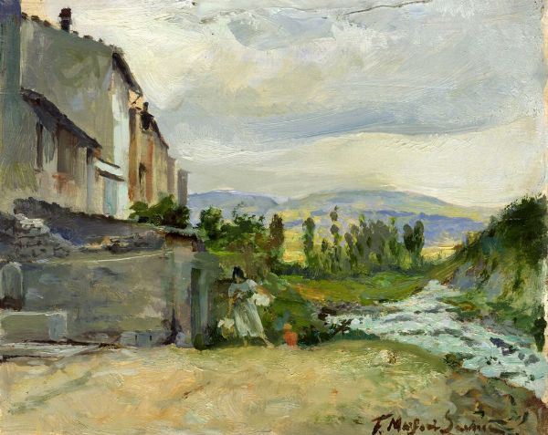 FILIPPO MARFORI SAVINI : Paesaggio.  - Asta Arte Antica, Moderna e Contemporanea [parte II] - Associazione Nazionale - Case d'Asta italiane