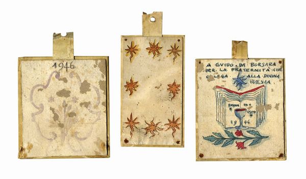 BRUNO MARSILI (DETTO BRUNO DA OSIMO) : Lotto composto di 3 omaggi a Guido da Borsara.  - Asta Arte Antica, Moderna e Contemporanea [parte II] - Associazione Nazionale - Case d'Asta italiane