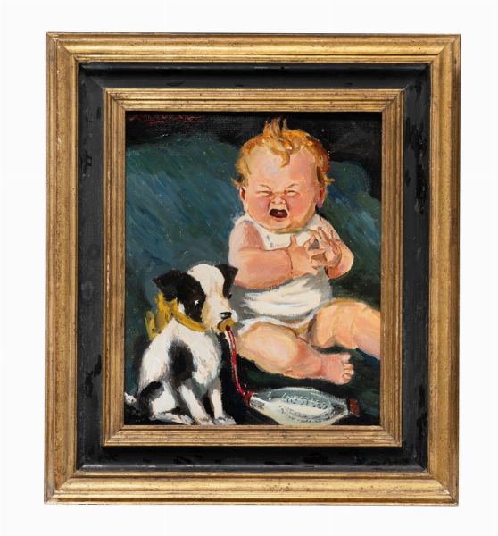 Achille Luciano Mauzan : Farina lattea. Pubblicit Nestl.  - Asta Arte Antica, Moderna e Contemporanea [parte II] - Associazione Nazionale - Case d'Asta italiane