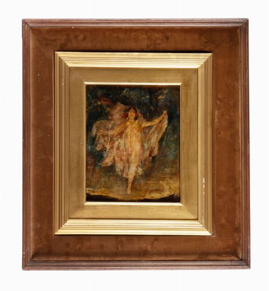 Vincenzo Migliaro : Figura femminile seminuda.  - Asta Arte Antica, Moderna e Contemporanea [parte II] - Associazione Nazionale - Case d'Asta italiane