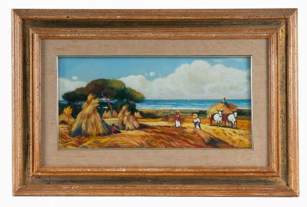 Renato Natali : Mietitura.  - Asta Arte Antica, Moderna e Contemporanea [parte II] - Associazione Nazionale - Case d'Asta italiane