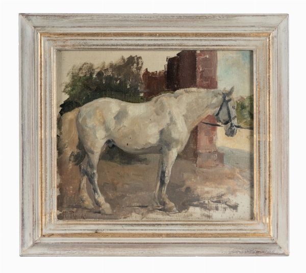 Ruggero Panerai : Cavallo bianco.  - Asta Arte Antica, Moderna e Contemporanea [parte II] - Associazione Nazionale - Case d'Asta italiane