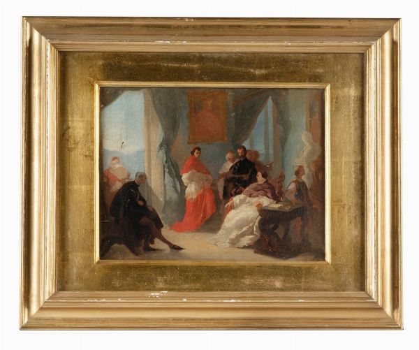 ANTONIO PUCCINELLI : Bozzetto per Leone X a Careggi. (Villa Sloane).  - Asta Arte Antica, Moderna e Contemporanea [parte II] - Associazione Nazionale - Case d'Asta italiane