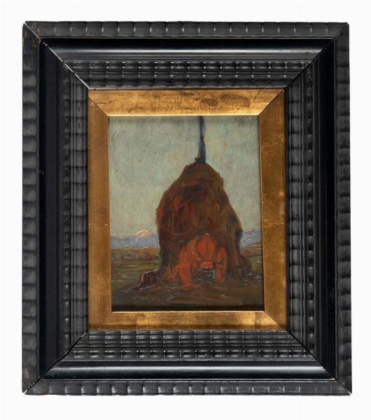 Mario Puccini : Carro con pagliaio.  - Asta Arte Antica, Moderna e Contemporanea [parte II] - Associazione Nazionale - Case d'Asta italiane