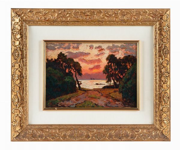 Gino Romiti : Tramonto sul mare  - Asta Arte Antica, Moderna e Contemporanea [parte II] - Associazione Nazionale - Case d'Asta italiane