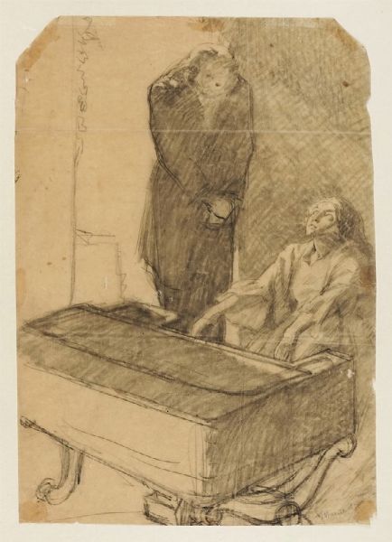 MARCEL ROUX : Il pianoforte.  - Asta Arte Antica, Moderna e Contemporanea [parte II] - Associazione Nazionale - Case d'Asta italiane