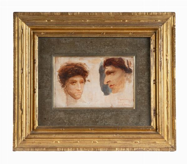 Luigi Serra : Studio di due teste femminili.  - Asta Arte Antica, Moderna e Contemporanea [parte II] - Associazione Nazionale - Case d'Asta italiane