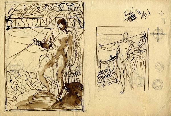 ADOLFO DE CAROLIS : Lotto composto di 2 disegni.  - Asta Arte Antica, Moderna e Contemporanea [parte II] - Associazione Nazionale - Case d'Asta italiane