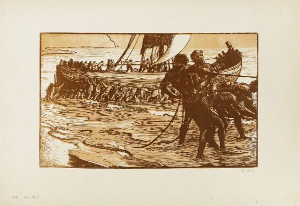 ADOLFO DE CAROLIS : Lotto composto di 2 incisioni.  - Asta Arte Antica, Moderna e Contemporanea [parte II] - Associazione Nazionale - Case d'Asta italiane