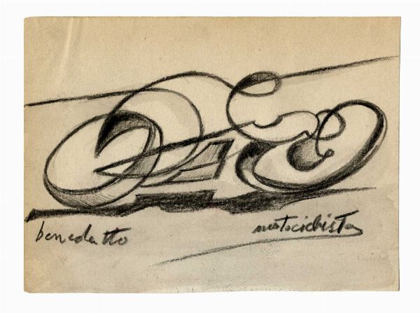 ENZO BENEDETTO : Il motociclista.  - Asta Arte Antica, Moderna e Contemporanea [parte II] - Associazione Nazionale - Case d'Asta italiane