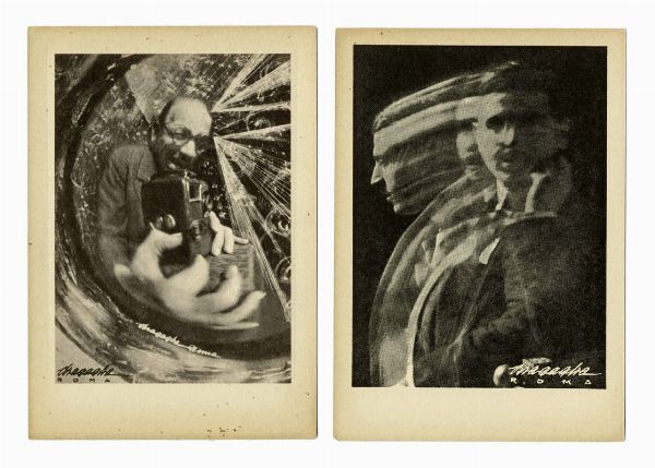 Anton Giulio Bragaglia : Lotto composto di 2 cartoline futuriste.  - Asta Arte Antica, Moderna e Contemporanea [parte II] - Associazione Nazionale - Case d'Asta italiane