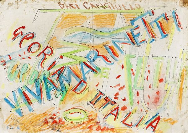 Francesco Cangiullo : Viva Marinetti, gloria d'Italia.  - Asta Arte Antica, Moderna e Contemporanea [parte II] - Associazione Nazionale - Case d'Asta italiane