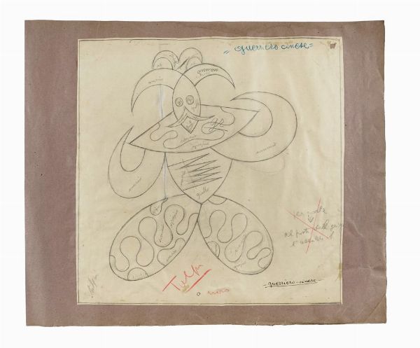 FORTUNATO DEPERO : Guerriero cinese.  - Asta Arte Antica, Moderna e Contemporanea [parte II] - Associazione Nazionale - Case d'Asta italiane