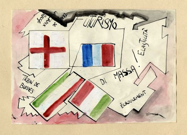 ARNALDO [PSEUD. DI CORRADINI GINANNI ARNALDO] GINNA : Futurismo di massa!  - Asta Arte Antica, Moderna e Contemporanea [parte II] - Associazione Nazionale - Case d'Asta italiane