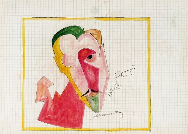 NERINO NANNETTI (NERI) : Lotto composto di 31 ritratti di personalit futuriste.  - Asta Arte Antica, Moderna e Contemporanea [parte II] - Associazione Nazionale - Case d'Asta italiane