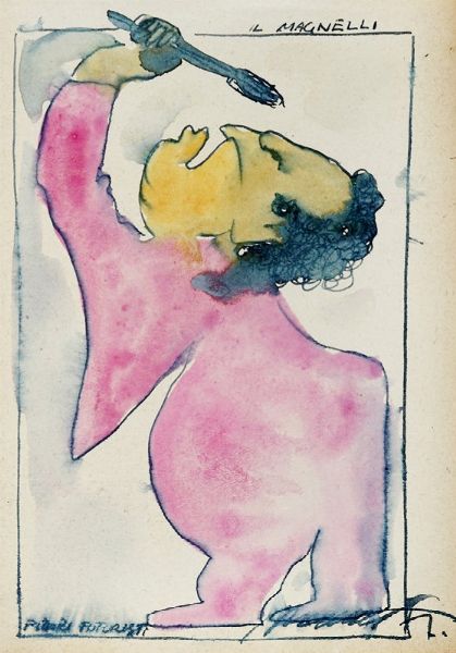 NERINO NANNETTI (NERI) : Lotto composto di 31 ritratti di personalit futuriste.  - Asta Arte Antica, Moderna e Contemporanea [parte II] - Associazione Nazionale - Case d'Asta italiane