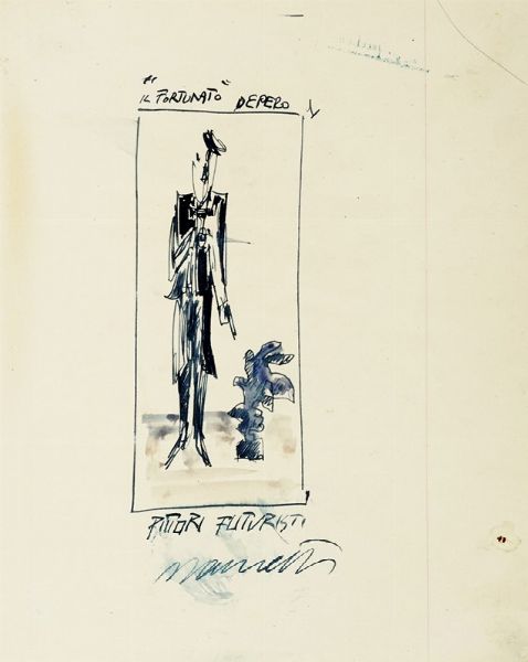 NERINO NANNETTI (NERI) : Lotto composto di 31 ritratti di personalit futuriste.  - Asta Arte Antica, Moderna e Contemporanea [parte II] - Associazione Nazionale - Case d'Asta italiane