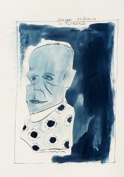 NERINO NANNETTI (NERI) : Lotto composto di 31 ritratti di personalit futuriste.  - Asta Arte Antica, Moderna e Contemporanea [parte II] - Associazione Nazionale - Case d'Asta italiane