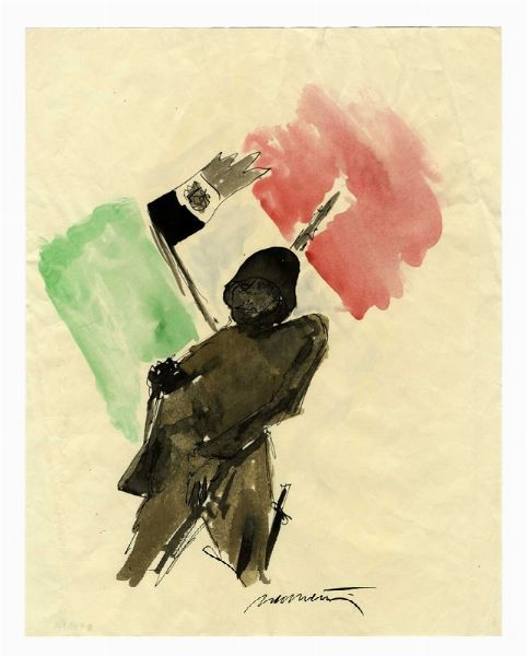 NERINO NANNETTI (NERI) : Lotto composto di 4 disegni.  - Asta Arte Antica, Moderna e Contemporanea [parte II] - Associazione Nazionale - Case d'Asta italiane