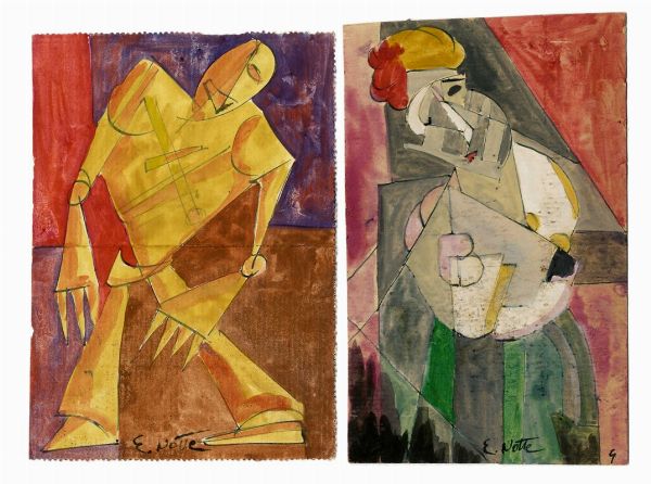 EMILIO NOTTE : Figure futuriste.  - Asta Arte Antica, Moderna e Contemporanea [parte II] - Associazione Nazionale - Case d'Asta italiane