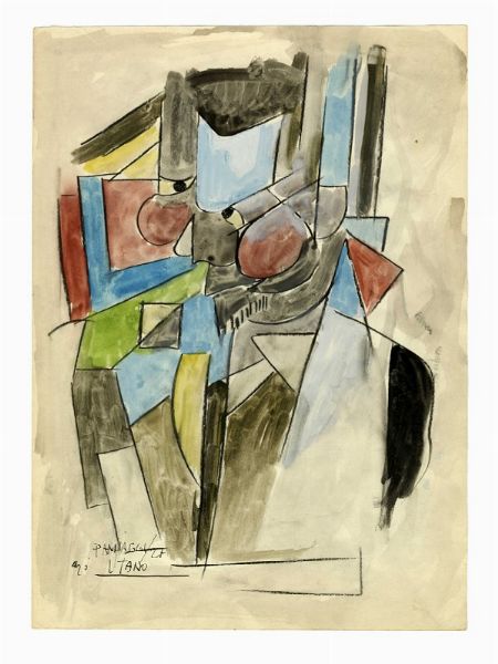 Ivo Pannaggi : Figura futurista.  - Asta Arte Antica, Moderna e Contemporanea [parte II] - Associazione Nazionale - Case d'Asta italiane