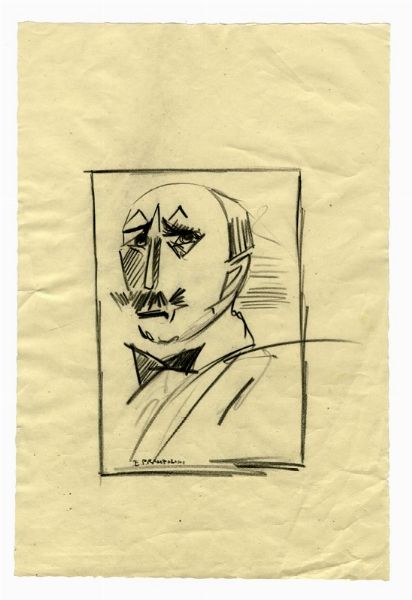 Enrico Prampolini : Ritratto di Filippo Tommaso Marinetti.  - Asta Arte Antica, Moderna e Contemporanea [parte II] - Associazione Nazionale - Case d'Asta italiane