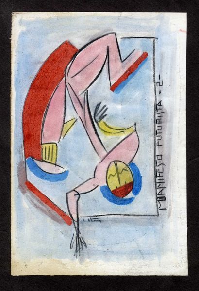 LUCIO VENNA LANDSMANN : Manifesto Futurista -2-  - Asta Arte Antica, Moderna e Contemporanea [parte II] - Associazione Nazionale - Case d'Asta italiane