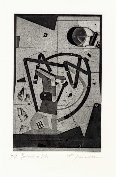 ASSADOUR HARUTYUNI BEZDIKYAN : Pensando a LS (Leonardo Sciascia).  - Asta Arte Antica, Moderna e Contemporanea [parte II] - Associazione Nazionale - Case d'Asta italiane