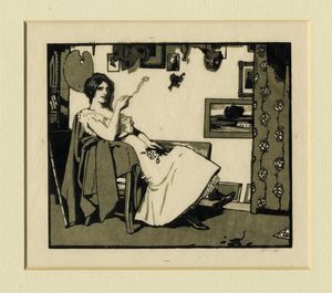 EMIL ORLIK - Im Atelier.