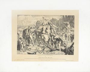 ALFRED RETHEL : Der Zug Hannibal`s ber die Alpen (Il viaggio di Annibale attraverso le Alpi).  - Asta Arte Antica, Moderna e Contemporanea [parte II] - Associazione Nazionale - Case d'Asta italiane