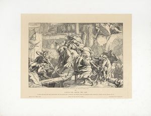 ALFRED RETHEL : Der Zug Hannibal`s ber die Alpen (Il viaggio di Annibale attraverso le Alpi).  - Asta Arte Antica, Moderna e Contemporanea [parte II] - Associazione Nazionale - Case d'Asta italiane