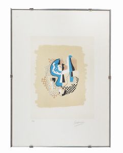 Gino Severini - Natura morta con fruttiera.