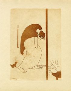 ADOLFO WILDT - Pianto sulla porta chiusa.