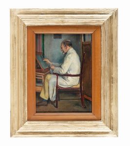 Baccio Maria Bacci - Domenico Trentacoste che fa il ritratto alla S. Vincenzo.