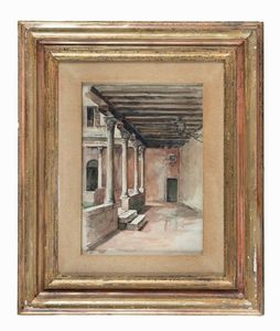 VINCENZO CABIANCA - Scorcio di chiostro.
