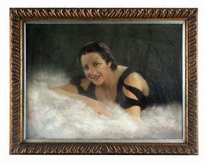 Tito Corbella - Figura femminile sdraiata.