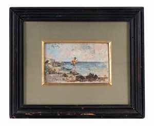 MARIANO FORTUNY Y MARSAL - Scugnizzo sugli scogli.