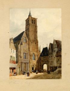 HIPPOLYTE GARNERAY - Lotto composto di 2 piccole vedute francesi.