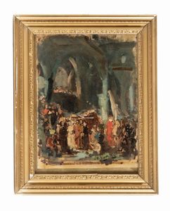 Annibale Gatti - Bozzetto per I funerali di Santa Verdiana.