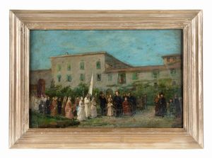 Annibale Gatti - Processione del Corpus Domini alla Ville Le Rose.