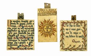 BRUNO MARSILI (DETTO BRUNO DA OSIMO) : Lotto composto di 3 omaggi a Guido da Borsara.  - Asta Arte Antica, Moderna e Contemporanea [parte II] - Associazione Nazionale - Case d'Asta italiane