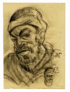 WILLIAM NEWEHAM MONTAGUE ORPEN - Studi di volto maschile.